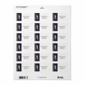 Mooi grijs paardenadres etiket (Full Sheet)