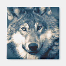Mooi grijs Wolf Woodland Animal Magneet