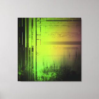 Mooi groen abstract AI-kunstcanvas Canvas Afdruk