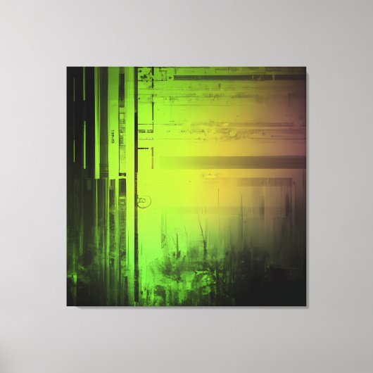 Mooi groen abstract AI-kunstcanvas Canvas Afdruk (Voorkant)