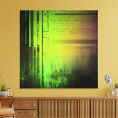 Mooi groen abstract AI-kunstcanvas Canvas Afdruk (Insitu (Woonkamer))