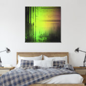 Mooi groen abstract AI-kunstcanvas Canvas Afdruk (Insitu (Slaapkamer))