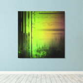 Mooi groen abstract AI-kunstcanvas Canvas Afdruk (Insitu (Houten vloer))