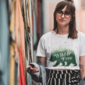 Mooi groen avontuur Wild & Gratis T-shirt