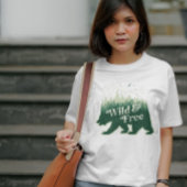 Mooi groen avontuur Wild & Gratis T-shirt