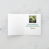 Mooi groen Bedankt kaart. Kaart (Binnen)