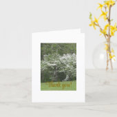 Mooi groen Bedankt kaart. Kaart (Gele Bloem)