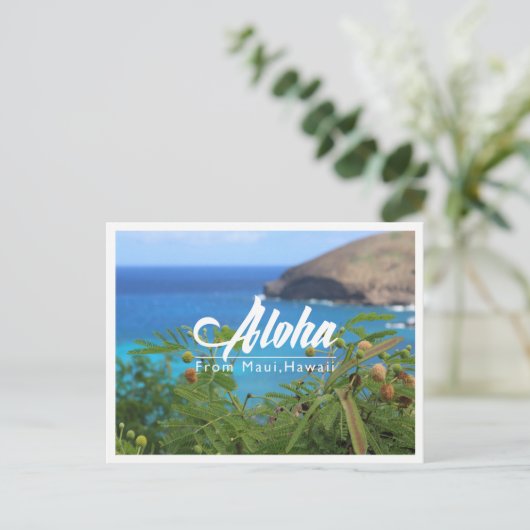 Mooi groen en blauw van Maui Hawaii briefkaart (Staand voorkant)