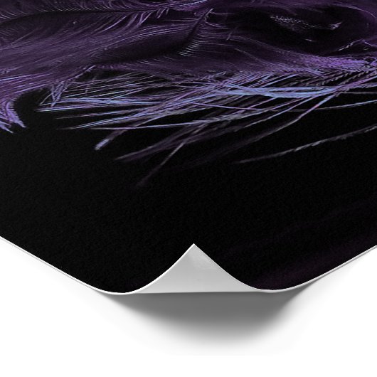 Mooi groen en Paars masker Mardi Gras Poster (Hoek)