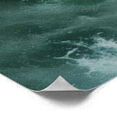 Mooi groen en wit drakenzwemmen Poster (Hoek)