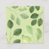 Mooi groen eucalyptus bladeren uitnodiging (Achterkant)