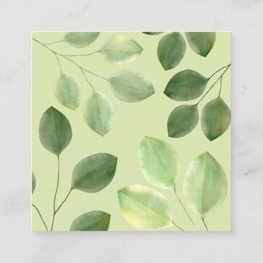 Mooi groen eucalyptus bladeren uitnodiging (Achterkant)