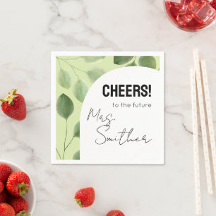 Mooi groen eucalyptus bladeren uitnodiging servet