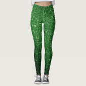 mooi , groen glitterpatroon in ierland leggings (Voorkant)