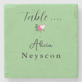 Mooi Groen Huwelijk groene bloemen hart Stenen Onderzetter