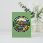 Mooi groen Ierland souvenir Feestdagenkaart (Staand voorkant)