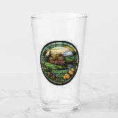 Mooi groen Ierland souvenir Glas (Voorkant)