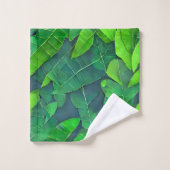 Mooi groen lederen patroon bad handdoek (Wasdoekje)