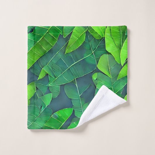 Mooi groen lederen patroon bad handdoek (Wasdoekje)