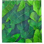 Mooi groen lederen patroon douchegordijn (Voorkant)