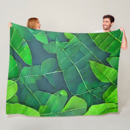 Mooi groen lederen patroon fleece deken