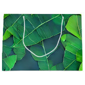 Mooi groen lederen patroon groot cadeauzakje (Voorkant)