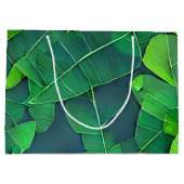 Mooi groen lederen patroon groot cadeauzakje (Achterkant)