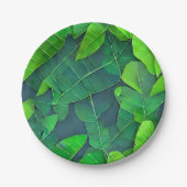 Mooi groen lederen patroon papieren bordje (Voorkant)