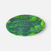 Mooi groen lederen patroon papieren bordje (Gekanteld)