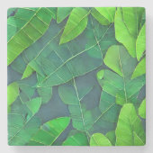 Mooi groen lederen patroon stenen onderzetter (Voorkant)
