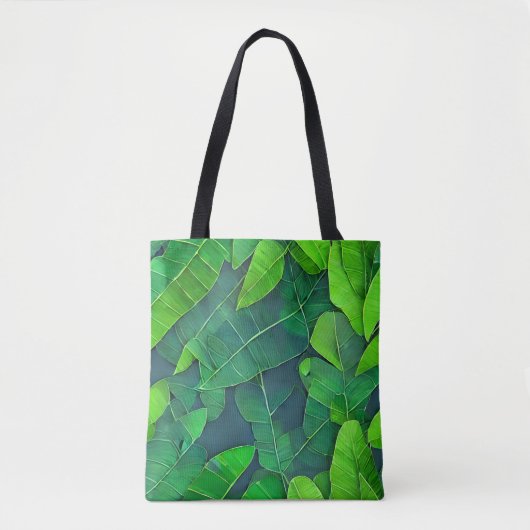 Mooi groen lederen patroon tote bag (Voorkant)