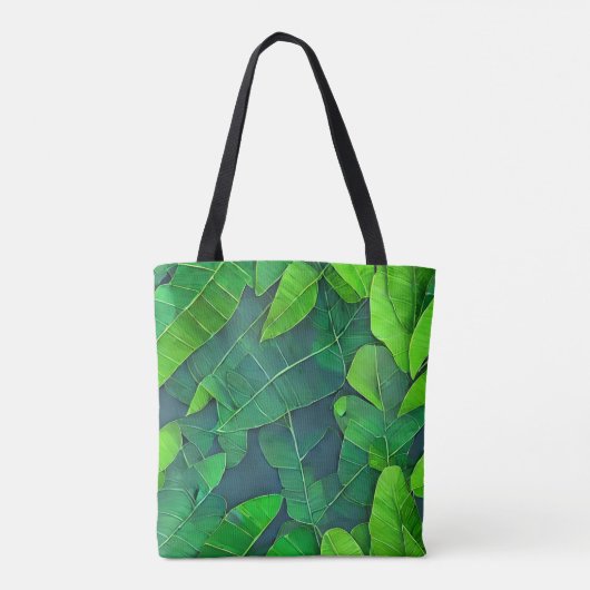 Mooi groen lederen patroon tote bag (Achterkant)
