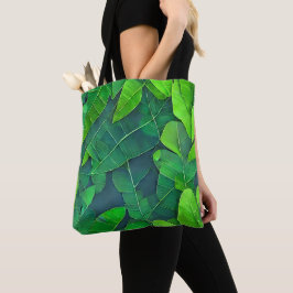 Mooi groen lederen patroon tote bag