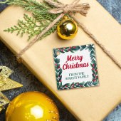 Mooi groen Lijst vrolijk kerstfeest van Bedankjes Labels