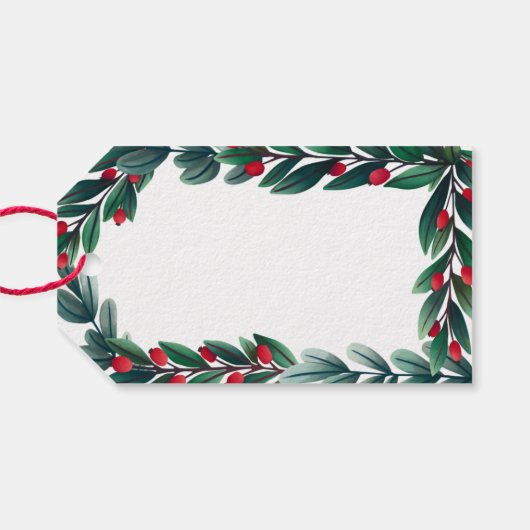 Mooi groen Lijst vrolijk kerstfeest van Cadeaulabel (Achterkant Horizontaal)