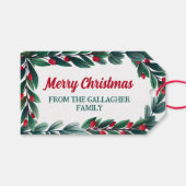 Mooi groen Lijst vrolijk kerstfeest van Cadeaulabel (Voorkant (Horizontaal))