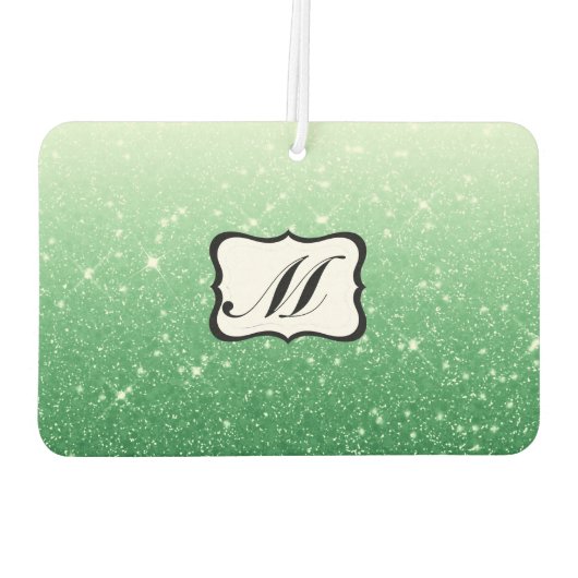Mooi groen monogram luchtverfrisser (Achterkant)