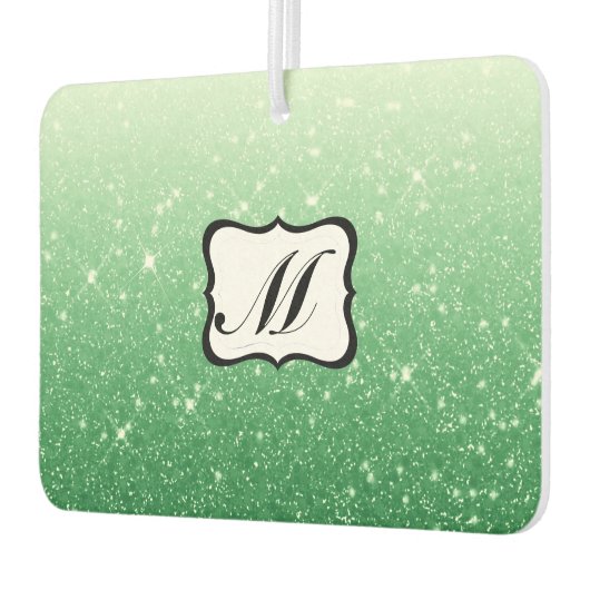Mooi groen monogram luchtverfrisser (Links)