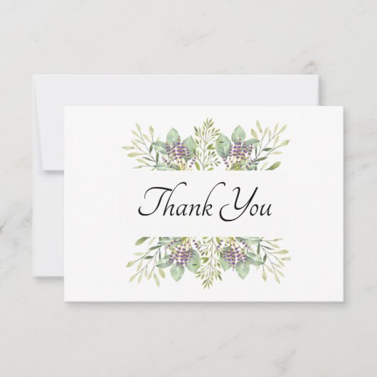 Mooi groen ontwerp bedankkaart (Voorkant)