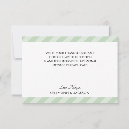 Mooi groen ontwerp bedankkaart (Achterkant)