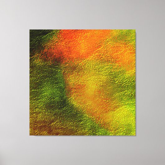 MOOI GROEN & ORANJE MODERN TRENDY ABSTRACT CANVAS AFDRUK (Voorkant)