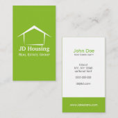 Mooi groen wit Classy Real Estate visitekaartjes (Voorkant / Achterkant)