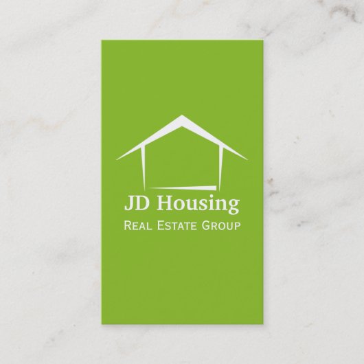 Mooi groen wit Classy Real Estate visitekaartjes (Voorkant)