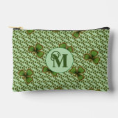 Mooi groene en gouden Ierse Shamrocks-monogram Etui (Voorkant)