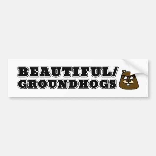 Mooi/Grondhogs Bumpersticker (Voorkant)
