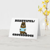 Mooi/Grondhogs Kaart (Gele Bloem)