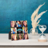 Mooi Grootste Papa Teal Banner 8 Foto Collage Fotoplaat (Insitu)