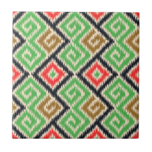 Mooi hand draan tribal patroon Keuken Groen Tegeltje
