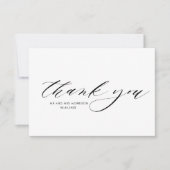 mooi handgeschreven script bruiloft bedankt kaart (Voorkant)