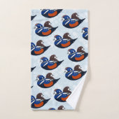 Mooi Harlequin Ducks Lovebird Bad Handdoek (Handdoek)